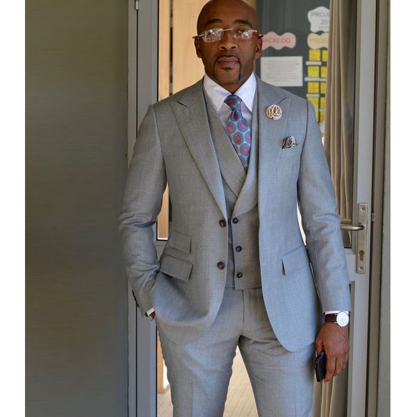 men's suits & blazers grey light male wedding suits 2021 groomsmen regular fit three tuxedos jacket + party vest men, White;black
men's suits & blazers grey light male wedding suits 2021 groomsmen regular fit three tuxedos jacket + party vest men, White;black