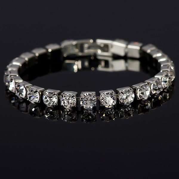 luxury cubic zirconia tennis bracelets iced out chain crystal wedding bracelet for women men silver color link,, Black
luxury cubic zirconia tennis bracelets iced out chain crystal wedding bracelet for women men silver color link,, Black