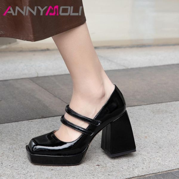 dress shoes annymoli real leather mary janes platform thick high heels pumps square toe hook narrow band lady footwear white, Black
dress shoes annymoli real leather mary janes platform thick high heels pumps square toe hook narrow band lady footwear white, Black