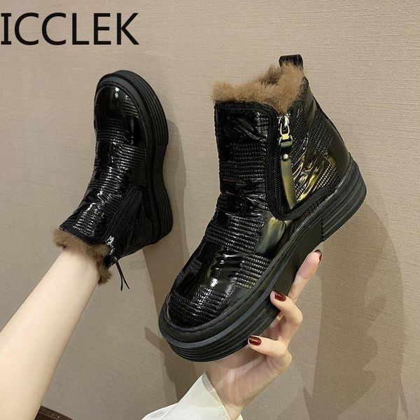 boots fashion round toe snow women winter warm platform ankle solid color short plush zapatillas mujer botas, Black
boots fashion round toe snow women winter warm platform ankle solid color short plush zapatillas mujer botas, Black