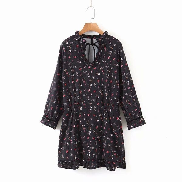 women floral lace up v neck long sleeves dress summer printed casual above knee straight elegant party xz2450 210525, Black;gray
women floral lace up v neck long sleeves dress summer printed casual above knee straight elegant party xz2450 210525, Black;gray