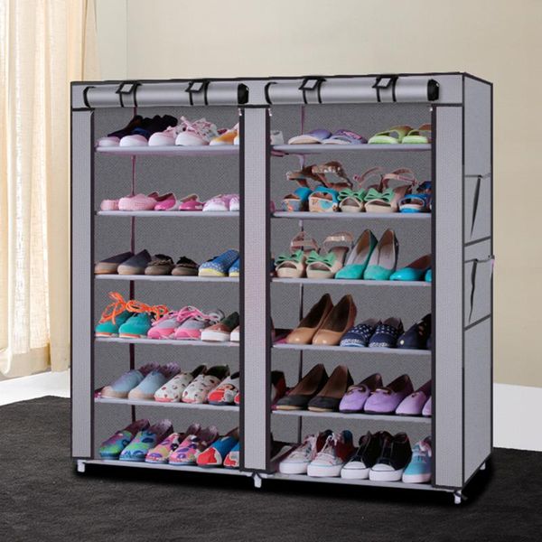 clothing & wardrobe storage shoe cabinet 6-layer 2-row 12 grids non-woven fabric gray rack space-saving organizer shelf stand holder home do
clothing & wardrobe storage shoe cabinet 6-layer 2-row 12 grids non-woven fabric gray rack space-saving organizer shelf stand holder home do