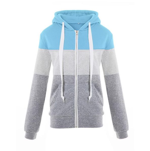 women's autumn/winter jackets color matching sports hooded sweater coat women's top, Black;brown
women's autumn/winter jackets color matching sports hooded sweater coat women's top, Black;brown