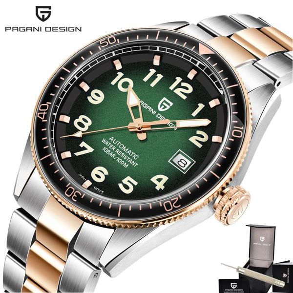 wristwatches pagani design business automatic watch fashion watches stainless steel waterproof 100m male mechanical wristwatch, Slivery;brown
wristwatches pagani design business automatic watch fashion watches stainless steel waterproof 100m male mechanical wristwatch, Slivery;brown