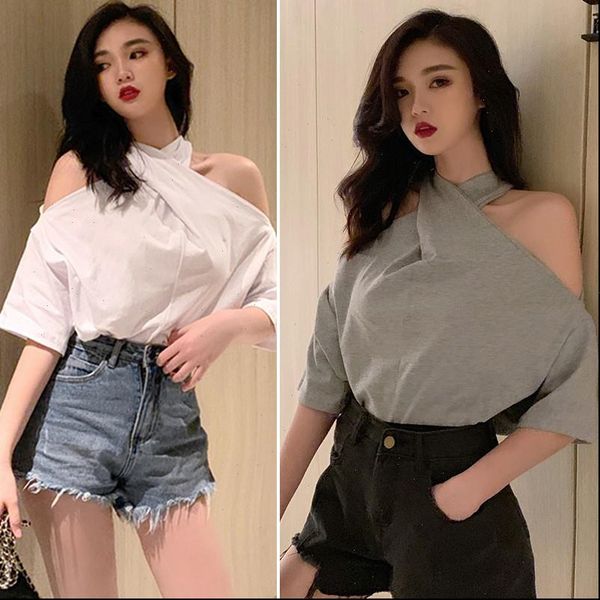 solid cross choker backless black women shirt white off shoulder three quarter sleeve female stranger things
solid cross choker backless black women shirt white off shoulder three quarter sleeve female stranger things