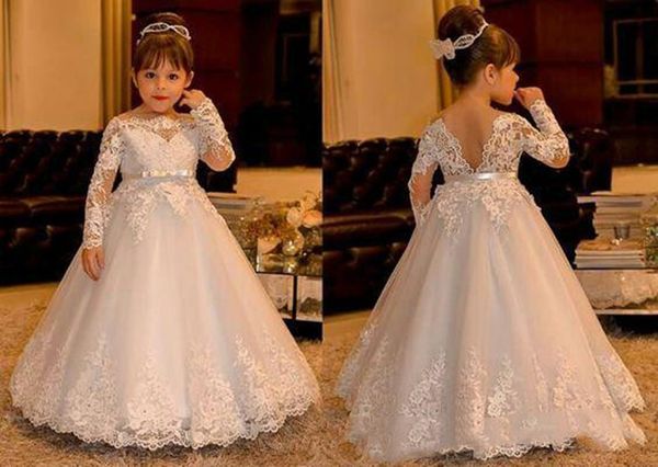 princess flower girls dresses for weddings lace long sleeve boat neck vintage girl pageant gowns holy communion dress, White;blue
princess flower girls dresses for weddings lace long sleeve boat neck vintage girl pageant gowns holy communion dress, White;blue
