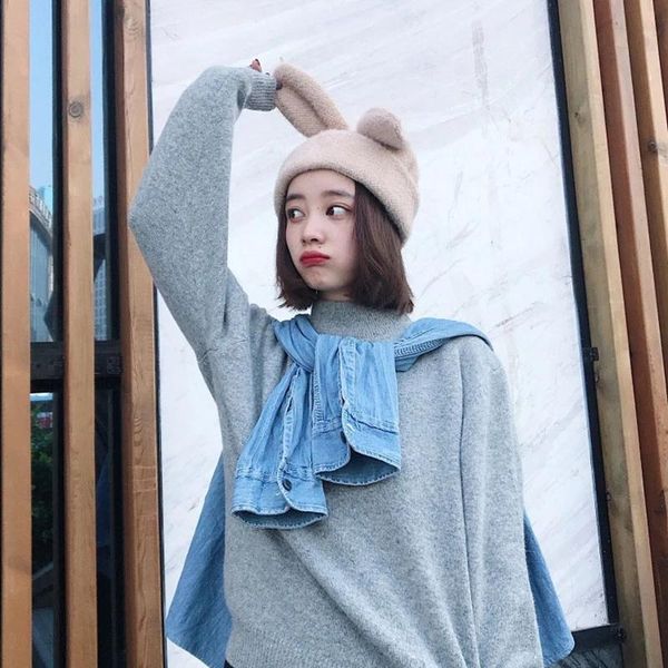 beanie/skull caps women winter draping ears fur hat cold autumn knitted wool windproof warm korean version of japanese, Blue;gray
beanie/skull caps women winter draping ears fur hat cold autumn knitted wool windproof warm korean version of japanese, Blue;gray