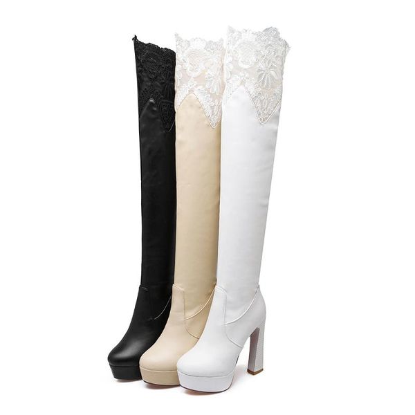 boots women winter short plush pu solid mesh modern over the knee high heels round toe platform 2021 shoes, Black
boots women winter short plush pu solid mesh modern over the knee high heels round toe platform 2021 shoes, Black