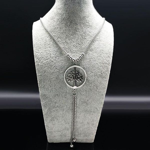long tree of life stainless steel chain necklaces women crystal jewerly tassel silver color jewelry joyas n30s02 pendant
long tree of life stainless steel chain necklaces women crystal jewerly tassel silver color jewelry joyas n30s02 pendant