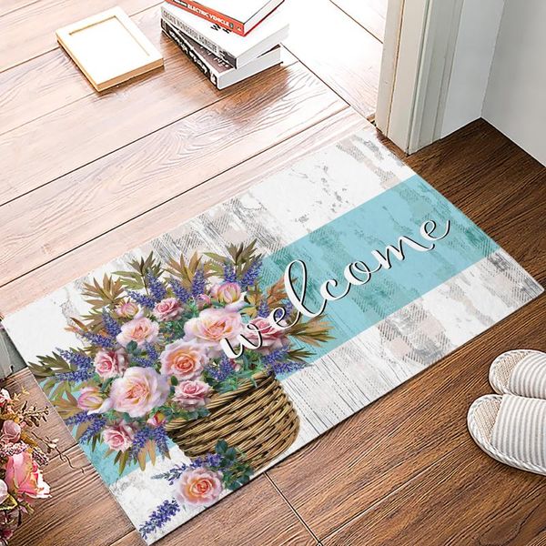 welcome wood grain rose flower retro doormats home kitchen entrance decoration floor mat bath indoor non-slip rugs
welcome wood grain rose flower retro doormats home kitchen entrance decoration floor mat bath indoor non-slip rugs