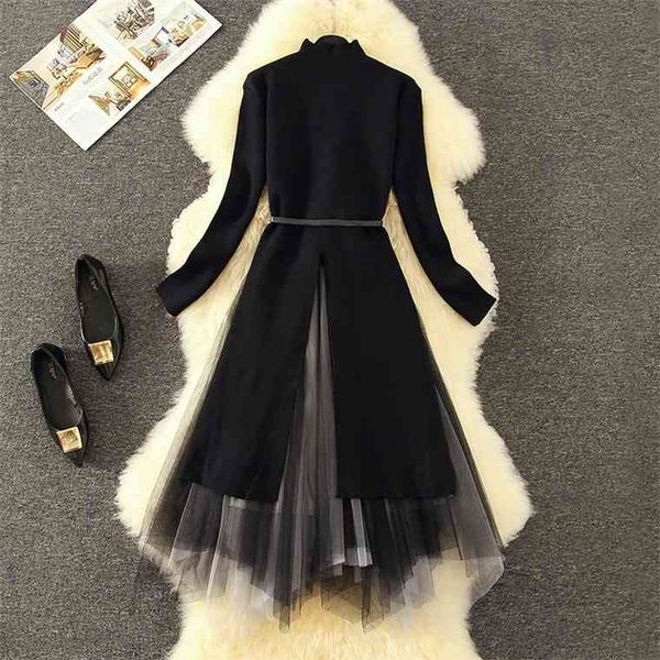 women vintage black long knit suit turtleneck knitting gauze slim 2 pcs set women 2021 autumn winter dress, Black;gray
women vintage black long knit suit turtleneck knitting gauze slim 2 pcs set women 2021 autumn winter dress, Black;gray