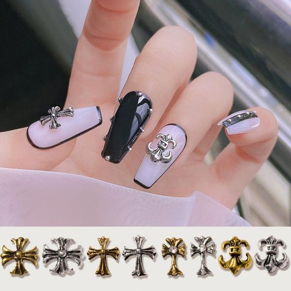 nail art decorations 4pcs retro punk cross nails accessory classic 3d metal chrome gold silver style supplies for manicure, Silver;gold
nail art decorations 4pcs retro punk cross nails accessory classic 3d metal chrome gold silver style supplies for manicure, Silver;gold