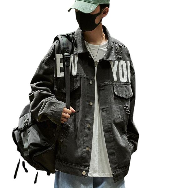 ebaihui men's denim jacket letter printing students frayed lapel hip hop loose jackets for students autumn youth popular coats, Black;brown
ebaihui men's denim jacket letter printing students frayed lapel hip hop loose jackets for students autumn youth popular coats, Black;brown