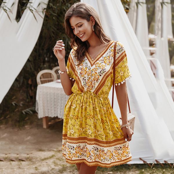 fitshinling holiday vintage summer dress women bohemian beach wear 2021 print floral slim short sleeve pareos boho vestidos new
fitshinling holiday vintage summer dress women bohemian beach wear 2021 print floral slim short sleeve pareos boho vestidos new