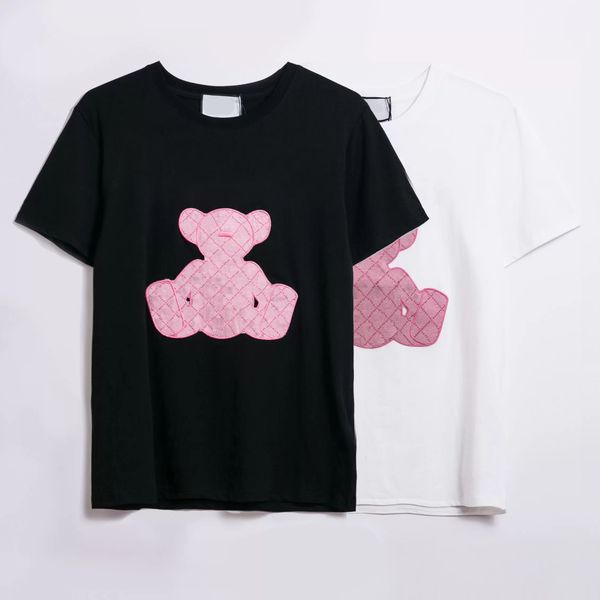 2022 100%cotton womens shirt precision embroidery designe pink bear letters t-shirt mens t shirts size m-xxl, White;black
2022 100%cotton womens shirt precision embroidery designe pink bear letters t-shirt mens t shirts size m-xxl, White;black