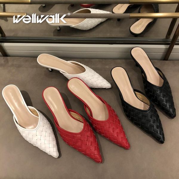 slippers weaving mule women heels shoes pointed toe female fashion dress slides thin heel lady designer shoe woman, Black
slippers weaving mule women heels shoes pointed toe female fashion dress slides thin heel lady designer shoe woman, Black