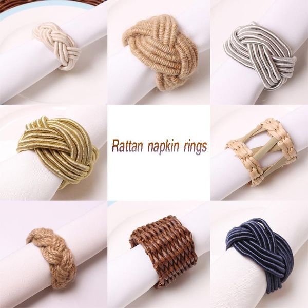 napkin rings 12pcs/lot handmade rattan ring waxed twine rope woven towel buckle holders wedding party dinner table decoration
napkin rings 12pcs/lot handmade rattan ring waxed twine rope woven towel buckle holders wedding party dinner table decoration