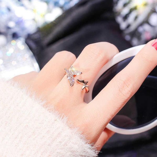 wedding rings fashion creative women's index finger ring silver color rose gold butterfly adjustable opening zircon, Slivery;golden
wedding rings fashion creative women's index finger ring silver color rose gold butterfly adjustable opening zircon, Slivery;golden