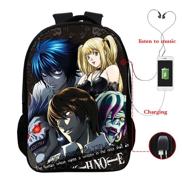backpack boys baganime women men fashion waterproof usb charging school bags teenagers mochilas death note travel backp
backpack boys baganime women men fashion waterproof usb charging school bags teenagers mochilas death note travel backp