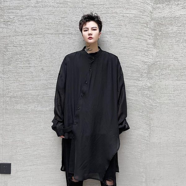 men's casual shirts long sleeve shirt spring and summer net gauze thin hip hop fashion hair stylist loose large size, White;black
men's casual shirts long sleeve shirt spring and summer net gauze thin hip hop fashion hair stylist loose large size, White;black