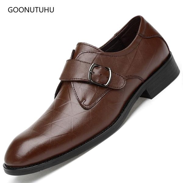 dress shoes fashion men's genuine leather cow classic brown & black big size wedding shoe man youth office formal for men