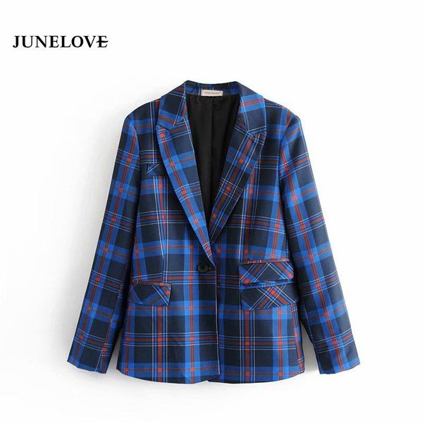 women's suits & blazers junelove 2021 women winter long sleeve plaid blazer vintage single breasted female casual formal pockets lady o, White;black
women's suits & blazers junelove 2021 women winter long sleeve plaid blazer vintage single breasted female casual formal pockets lady o, White;black