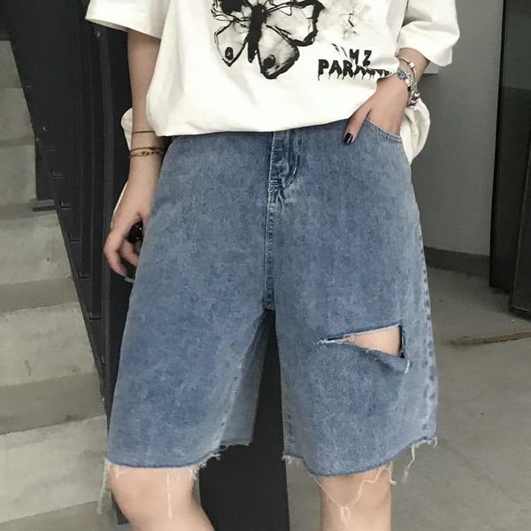 women's jeans womens ripped knee length shorts for korean fashion trends distressed clothing teenage vintage denim pants punk streetwea, Blue
women's jeans womens ripped knee length shorts for korean fashion trends distressed clothing teenage vintage denim pants punk streetwea, Blue