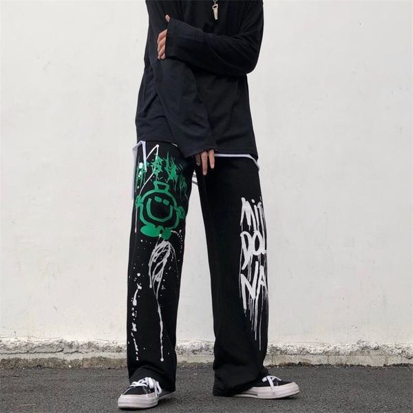 qweek hippie oversize wide leg pants women korean street style harajuku goth joggers sweatpants black trousers female hip hop 210915, Black;white 
qweek hippie oversize wide leg pants women korean street style harajuku goth joggers sweatpants black trousers female hip hop 210915, Black;white
