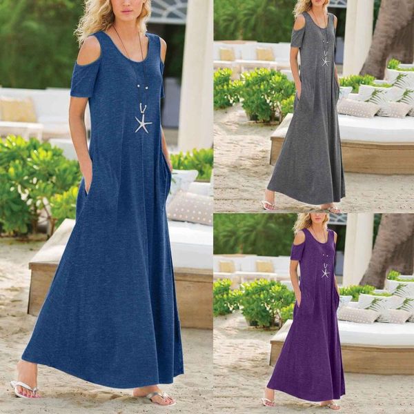 casual dresses women's solid strapless all-match summer long dress, Black;gray
casual dresses women's solid strapless all-match summer long dress, Black;gray