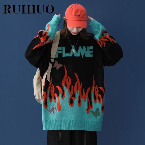 men's sweaters ruihuo flame print sweater men clothing hip hop streetwear korean fashion pull harajuku 2xl 2021 winter arrivals, White;black
men's sweaters ruihuo flame print sweater men clothing hip hop streetwear korean fashion pull harajuku 2xl 2021 winter arrivals, White;black