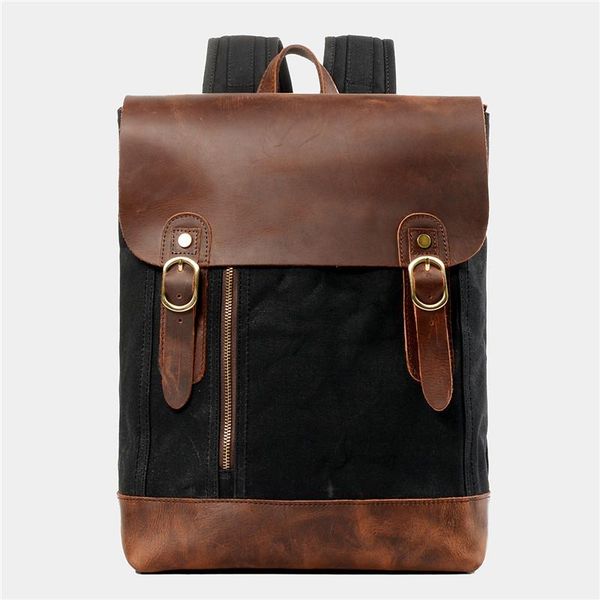 business travel backpack for men women 14 inches lapbag college student stylish with brown leather rucksack
business travel backpack for men women 14 inches lapbag college student stylish with brown leather rucksack