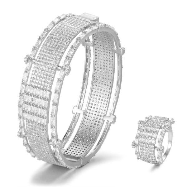 earrings & necklace siscathy exquisite women bangle bracelet/ring luxury wide crystal cubic zirconia wedding female jewelry sets accessories, Silver
earrings & necklace siscathy exquisite women bangle bracelet/ring luxury wide crystal cubic zirconia wedding female jewelry sets accessories, Silver