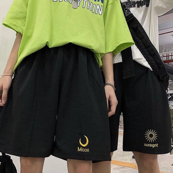 loose solid wide leg women short harajuku casual simple all match black large size sun and moon embroidery shorts summer, White;black
loose solid wide leg women short harajuku casual simple all match black large size sun and moon embroidery shorts summer, White;black