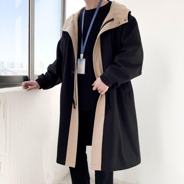 men's trench coats 2021 autumn windbreaker long coat fake two-piece pie overcomes the loose and comfortable fashion trend, Tan;black
men's trench coats 2021 autumn windbreaker long coat fake two-piece pie overcomes the loose and comfortable fashion trend, Tan;black