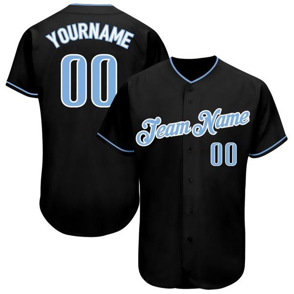 custom black light blue-white authentic baseball jersey, Blue;black
custom black light blue-white authentic baseball jersey, Blue;black