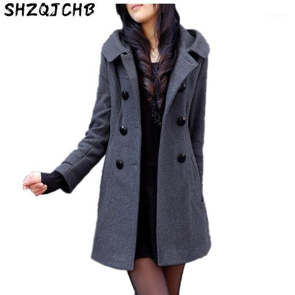 woolen coat female hooded jacket autumn&winter korean version double-breasted fashion black sobretudo kj272 women's wool & blends
woolen coat female hooded jacket autumn&winter korean version double-breasted fashion black sobretudo kj272 women's wool & blends