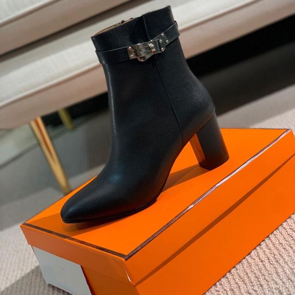 boots women 2021 early autumn style high heel leather ankle spring and single, Black
boots women 2021 early autumn style high heel leather ankle spring and single, Black