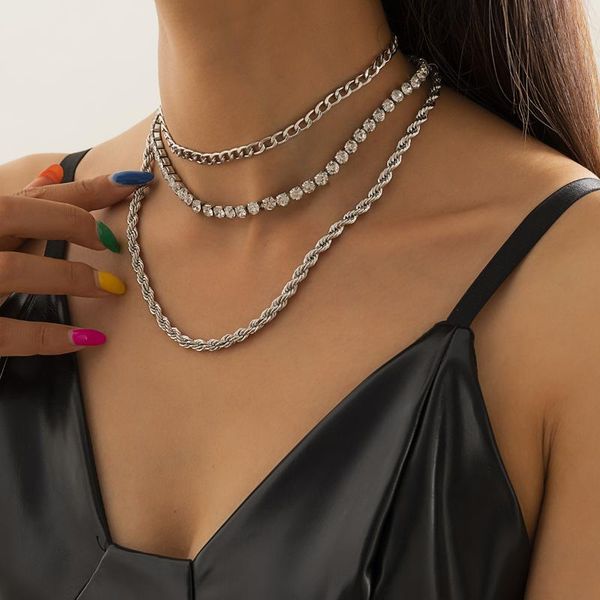 chains 2021 fashion mens hip hop jewelry necklaces for women simple multi-layer twist gold clavicle choker necklace wholesale, Silver
chains 2021 fashion mens hip hop jewelry necklaces for women simple multi-layer twist gold clavicle choker necklace wholesale, Silver