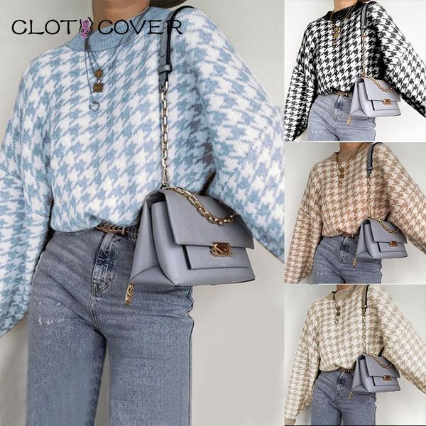 women's sweaters sweater autumn winter knitted houndstooth lady pullover girls soft casual jumper female khaki blue fashion coat, White;black
women's sweaters sweater autumn winter knitted houndstooth lady pullover girls soft casual jumper female khaki blue fashion coat, White;black