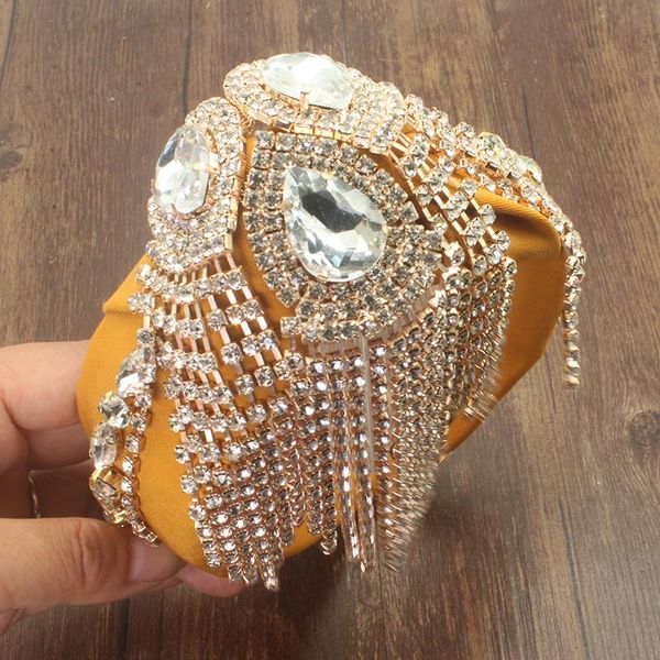 hair clips & barrettes luxury baroque fashion exaggerated clear tassel rhinestone headband for women hoop gift bridal wedding accessories, Golden;silver
hair clips & barrettes luxury baroque fashion exaggerated clear tassel rhinestone headband for women hoop gift bridal wedding accessories, Golden;silver