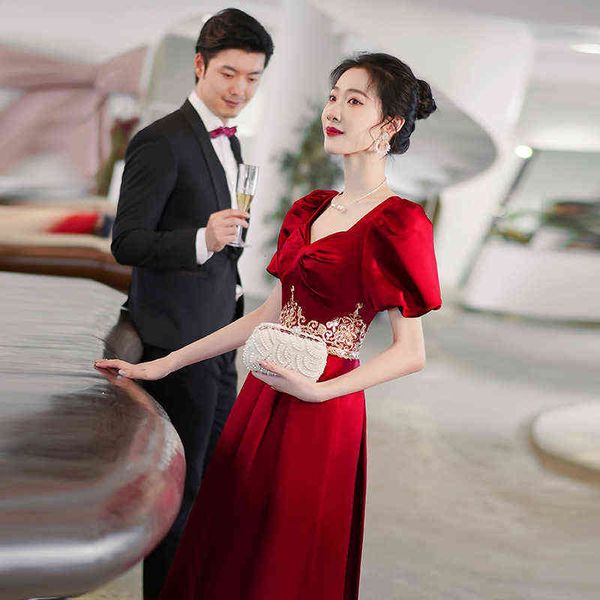 luxury street style dresses toast bride 2021 summer princs bubble sleeve red slim wedding engagement dr, Black;pink
luxury street style dresses toast bride 2021 summer princs bubble sleeve red slim wedding engagement dr, Black;pink