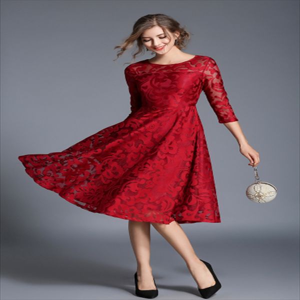 woman dress plus size women clothing lace dresses seven-point sleeve slim spring and autumn long big pendulum jacquard round collar solid, Black;gray
woman dress plus size women clothing lace dresses seven-point sleeve slim spring and autumn long big pendulum jacquard round collar solid, Black;gray
