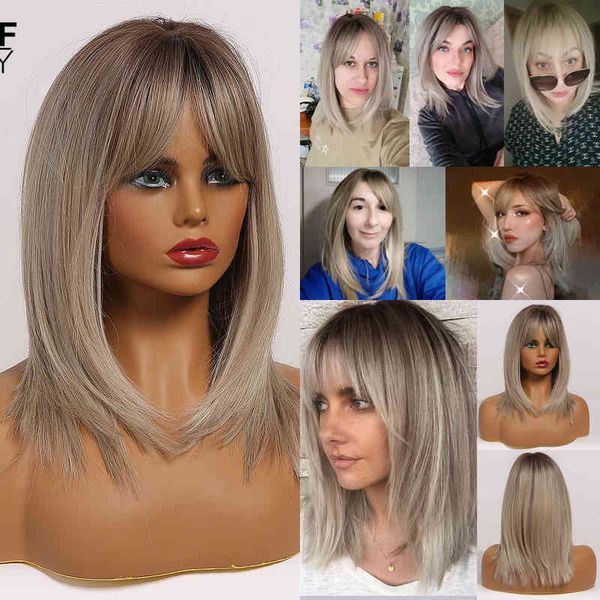hair synthetic wigs cosplay medium length ombre brown to blonde straight hair wigs with bangs synthetic for women cosplay heat resistant nat, Black
hair synthetic wigs cosplay medium length ombre brown to blonde straight hair wigs with bangs synthetic for women cosplay heat resistant nat, Black