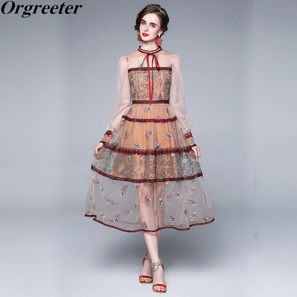 retro stand collar lace mesh patchwork long dress summer floral embroidery stitching trim lantern sleeve mid-calf 210525, Black;gray
retro stand collar lace mesh patchwork long dress summer floral embroidery stitching trim lantern sleeve mid-calf 210525, Black;gray
