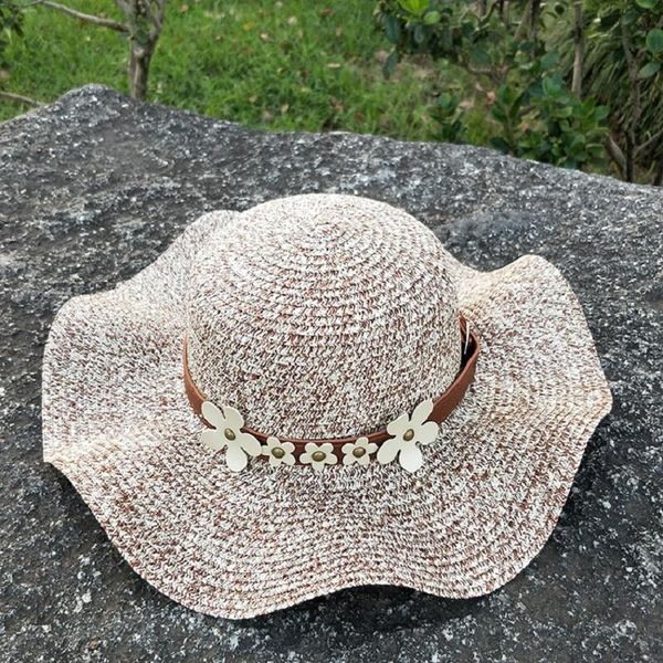 summer ladies sun hat sunscreen beach foldable sandal outdoor shade flower straw wide brim hats, Blue;gray
summer ladies sun hat sunscreen beach foldable sandal outdoor shade flower straw wide brim hats, Blue;gray