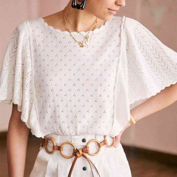 sweater white butterfly lace hollow crochet ice silk knit loose short sleeve women 6fb9, White;black
sweater white butterfly lace hollow crochet ice silk knit loose short sleeve women 6fb9, White;black