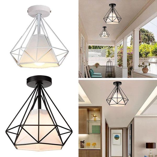 ceiling lights vintage light modern nordic retro iron lamp decor for living room bar black and white loft e27 home cage fixture
ceiling lights vintage light modern nordic retro iron lamp decor for living room bar black and white loft e27 home cage fixture