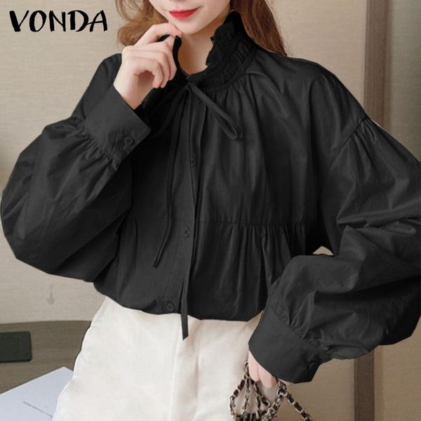 women's blouses & shirts 2021 vonda women casual long lantern sleeve solid ol office shirt elegant bohemian party blusas s-, White
women's blouses & shirts 2021 vonda women casual long lantern sleeve solid ol office shirt elegant bohemian party blusas s-, White