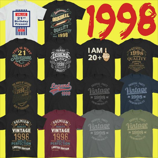 mens funny 23rd milestone birthday t-shirt 23 year old gift idea present 1998, White;black
mens funny 23rd milestone birthday t-shirt 23 year old gift idea present 1998, White;black