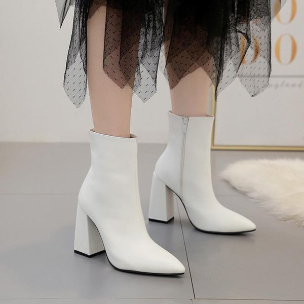 dress shoes autumn and winter 2021 thick heel square root pointed side zipper high-heeled boots 35-42, Black
dress shoes autumn and winter 2021 thick heel square root pointed side zipper high-heeled boots 35-42, Black